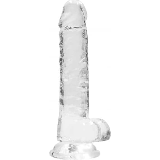 Real Rock - Realistische Dildo met Ballen 19 cm - Transparant