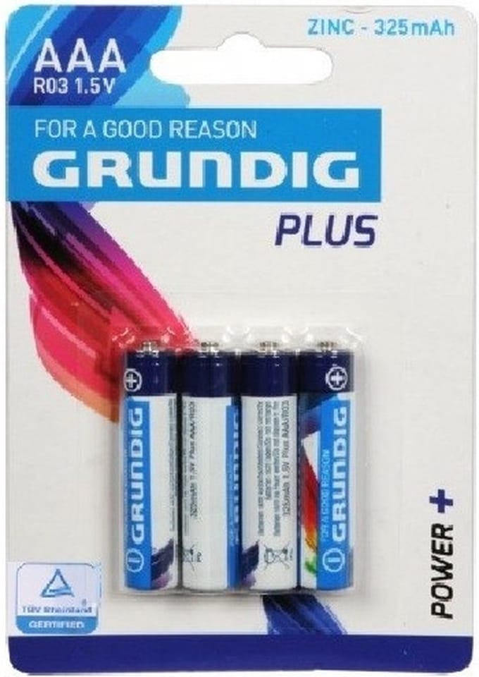 Grundig Batterijen Alkaline R3 Aaa Zn 325 Mah 4 Stuks