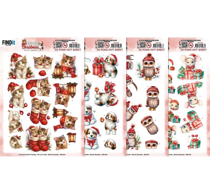 3D Stansvel set "Furry Christmas"