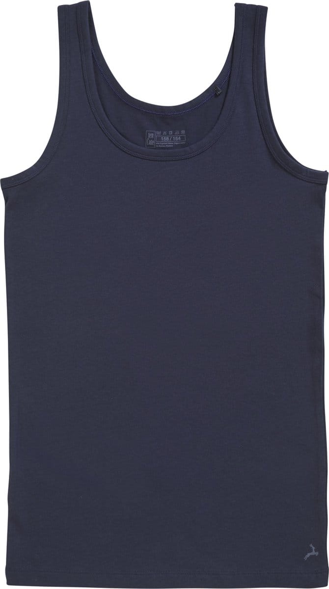 Ten Cate Basics organic cotton stretch singlet navy voor Jongens | Maat 146/152
