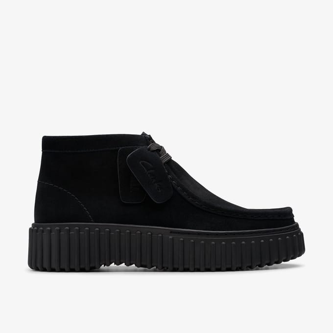 CLARKS Torhill Moss Dames Veterschoenen - Suede - Zwart