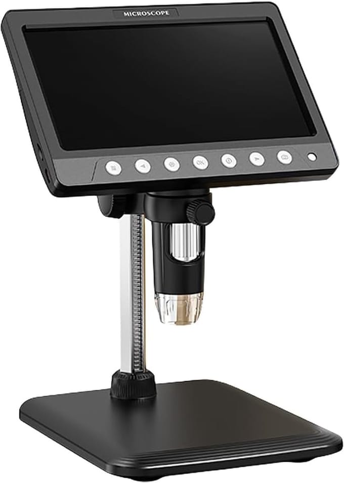 Digitale Microscoop - Vergrootglas Camera - Gedetailleerd Onderzoek - 7 Inch IPS Scherm - 1200x Vergroting - Zwart