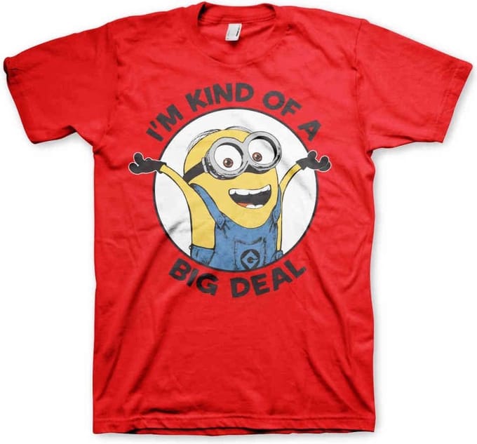 Minions Heren Tshirt -M- I'm Kind Of A Big Deal Rood