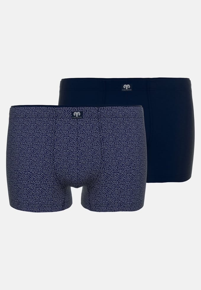 CECEBA heren 2P boxers basic print blauw