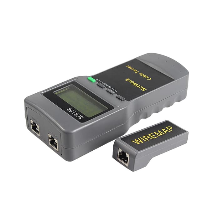 SC8108 Multifunctionele Draagbare LCD Digitale Display Netwerk Tester LAN Telefoonkabel Meter