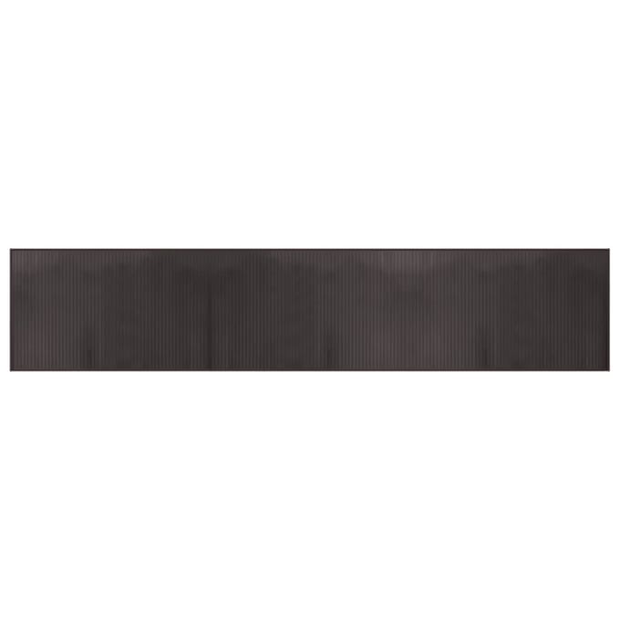 vidaXL - Vloerkleed - rechthoekig - 60x300 - cm - bamboe - donkerbruin