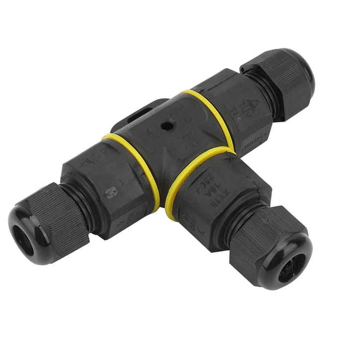 IP68 Waterdichte T-vormige 3-pins aansluitdoos Ondergrondse kabelmofconnector