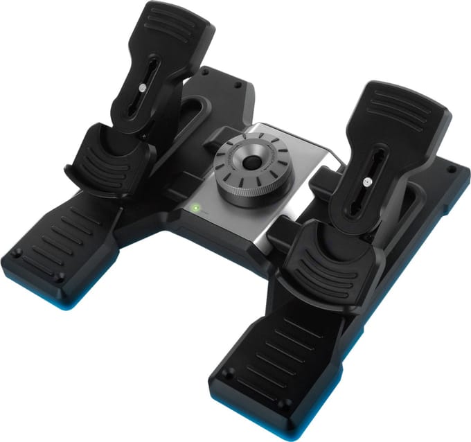 Logitech G Saitek Pro Flight Rudder Pedalen Zwart PC