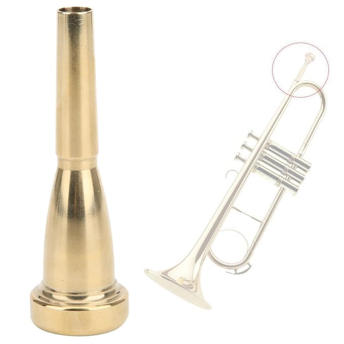 7C Trompet Mondstuk Verguld Messing Muziekinstrument Accessoires beige