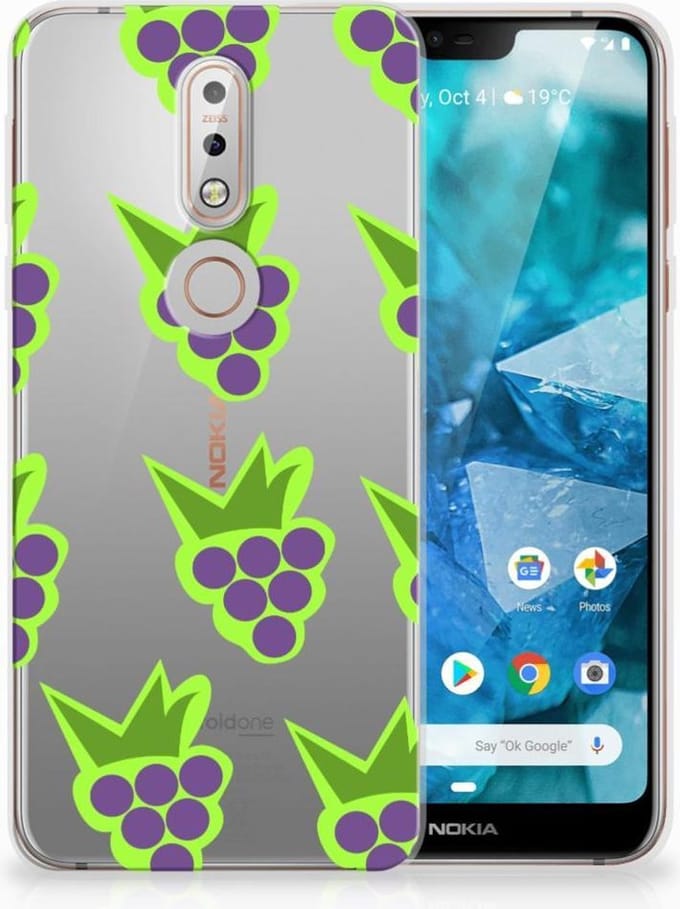 Nokia 7.1 Siliconen Case Druiven
