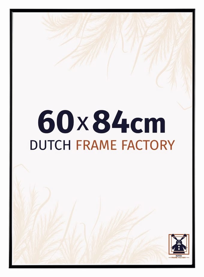 Fotolijst 60x84 cm - Kunststof - Zwart Hoogglans - Easy