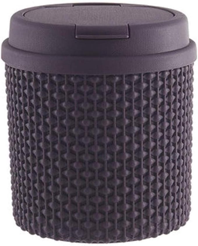 Kleine Prullenbak - Mini Afvalbak - Kamer Opruimen - Gewogen Schommelklep - Minder dan 4L - Paars