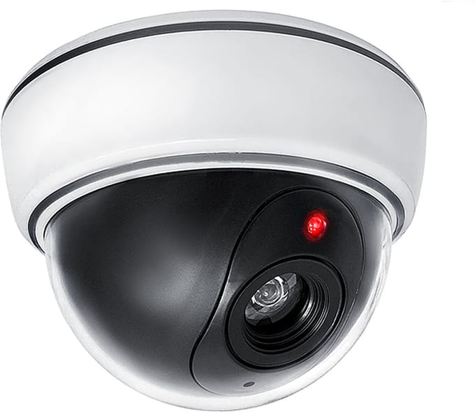 Maclean - Dummy camera met knipperende LED - Dummy koepelcamera