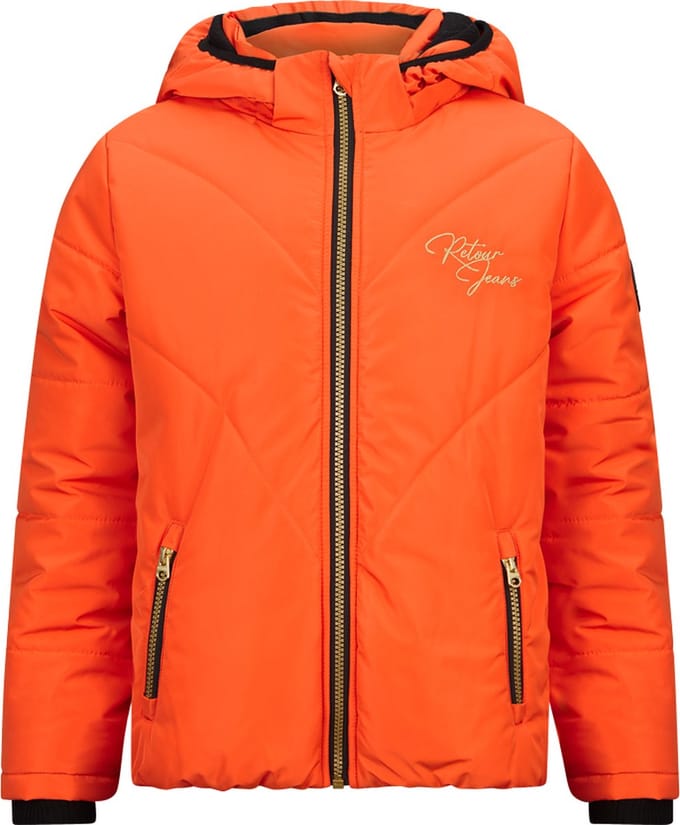 Retour jeans Jael Meisjes Jas - flame orange - Maat 122/128
