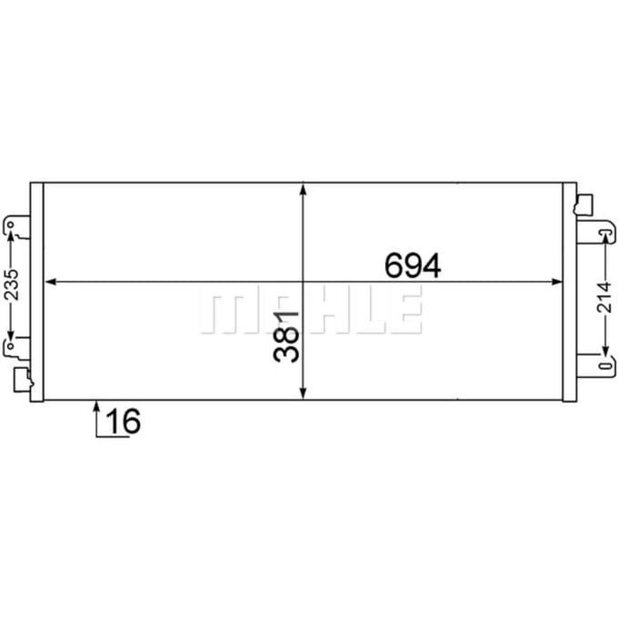 Condensator, airconditioner MAHLE AC 527 000S