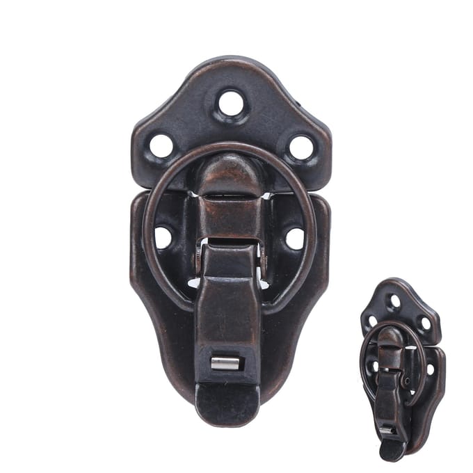 5 Sets Sluiting Hasp Antiek Legering Gereedschapskist Hardware Slot voor Kleine Objectdozen Poppenhuizen