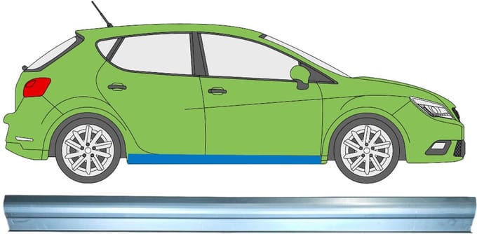 Reparatie dorpel voor Seat Ibiza 2008-2017 / Rechts