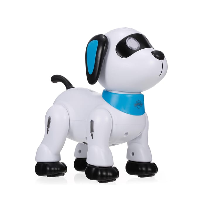 LE NENG K21 Robot électronique chien cascadeur chien télécommande Robot chien jouet commande vocale Programmable blanc/bleu