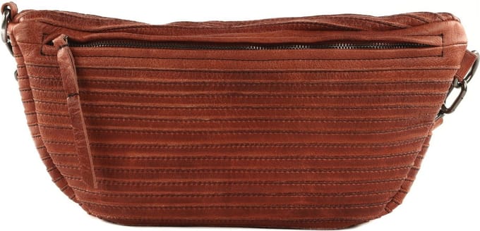 FREDsBRUDER Leren Gordeltas Riffel Beltbag Rustic Orange Terracotta