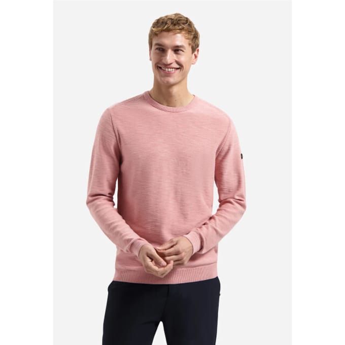 No Excess Pullover Crewneck Garment Dyed + Stone Washed Light Mauve  XL