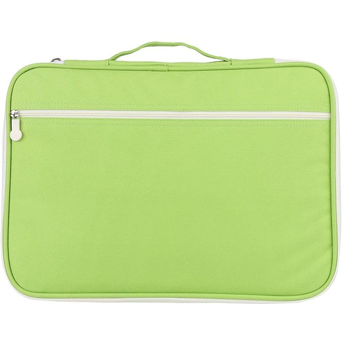 A4 Documententas Map Portfolio Organizer Computer Notebook Rits Etui (Lichtgroen) grasgroene kleur