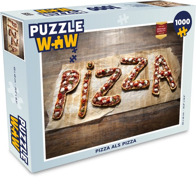 Puzzel Pizza als pizza - Legpuzzel - Puzzel 1000 stukjes volwassenen