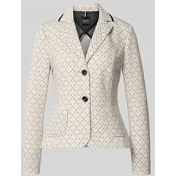 slim fit blazer met opgestikte zakken en knoopsluiting
