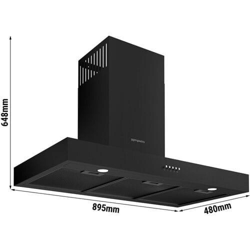GGM Gastro Umlufthaube mit Motor - 895mm - Regler, Filter & Lampe - passend für GHF5B