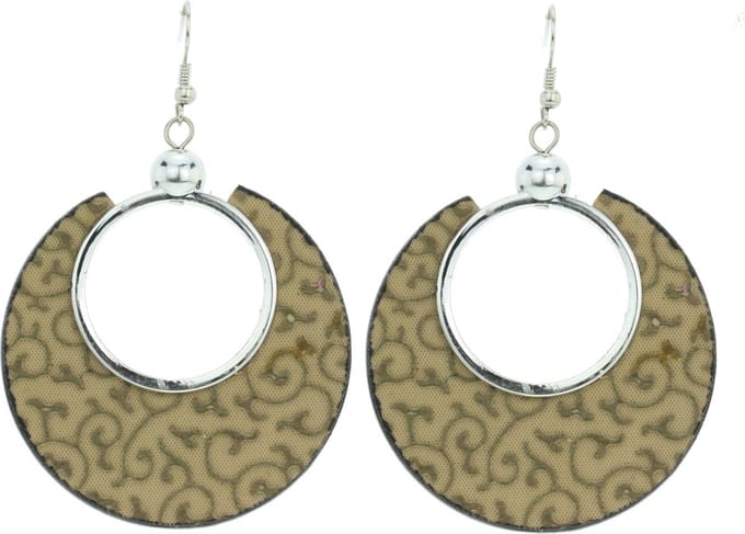Behave - Ronde oorhangers met dessin - Boho chic avondstijl
