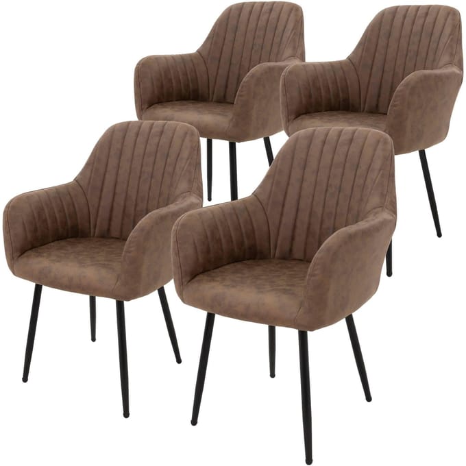 Set van 4 eetkamerstoelen Emilia kunstleer | ML-Design