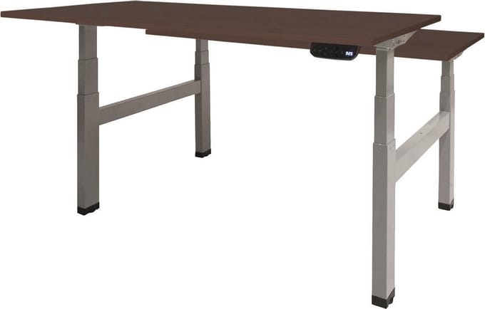 Zit Sta Bureau - Duo Elektrisch 160x80 logan -alu frame