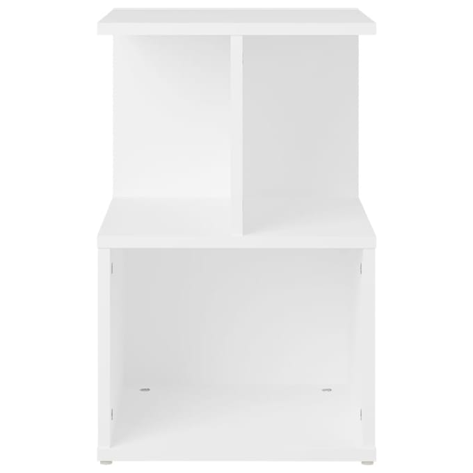vidaXL - Nachtkastje - 35x35x55 - cm - bewerkt - hout - wit