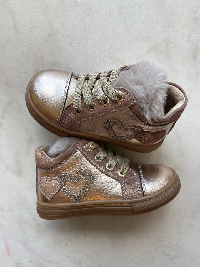 Lunella eerste stap sneaker roze hartjes maat 21