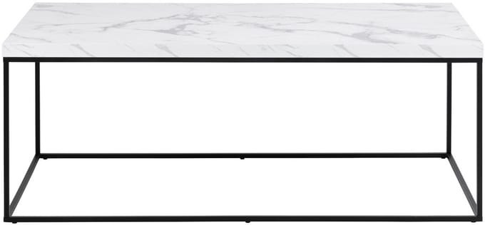 Salontafel Brennero Rechthoek Wit Marmerlook 110cm - Giga Living