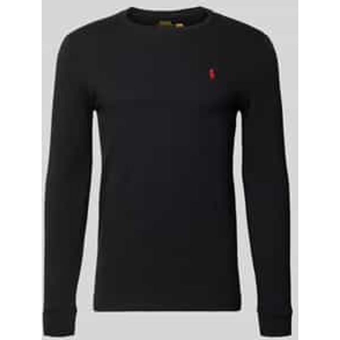 Custom slim fit shirt met lange mouwen met labelstitching