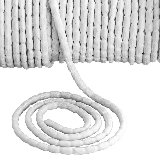 16 cm Gimp Braid Trim - Polyesterband Gimpen Franjeboord - DIY Naaien Handwerk - Wit
