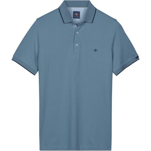 Baileys Polo Two-Tone Solid Fine Line Tipping Detail Cloud Blue / male