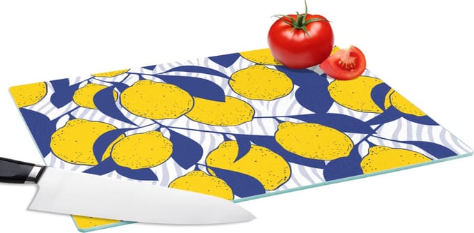 Glazen Snijplank - 39x28 - Citroen - Zebra - Fruit - Patronen - Snijplanken Glas
