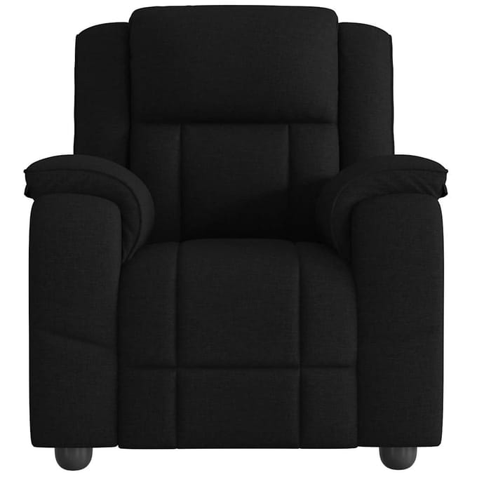 vidaXL - Fauteuil - verstelbaar - stof - zwart