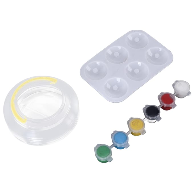 Acrylverf Set 6 Kleuren Makkelijk te Gebruiken Complete Gereedschappen Macaron Schilderkwast Set voor Huis Studio Kunstschool white