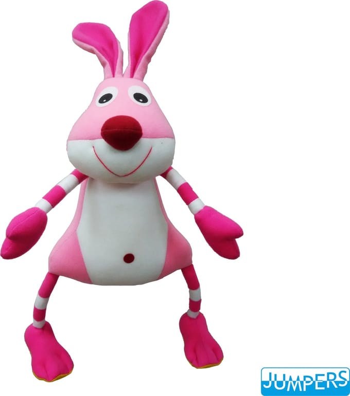 Wiebeldier Jumper Roze Konijn Kleur: roze