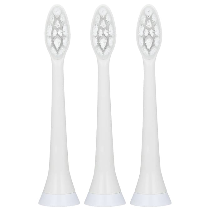 Plus Ultra, tête de brosse écologique, poils doux, lot de 3 white