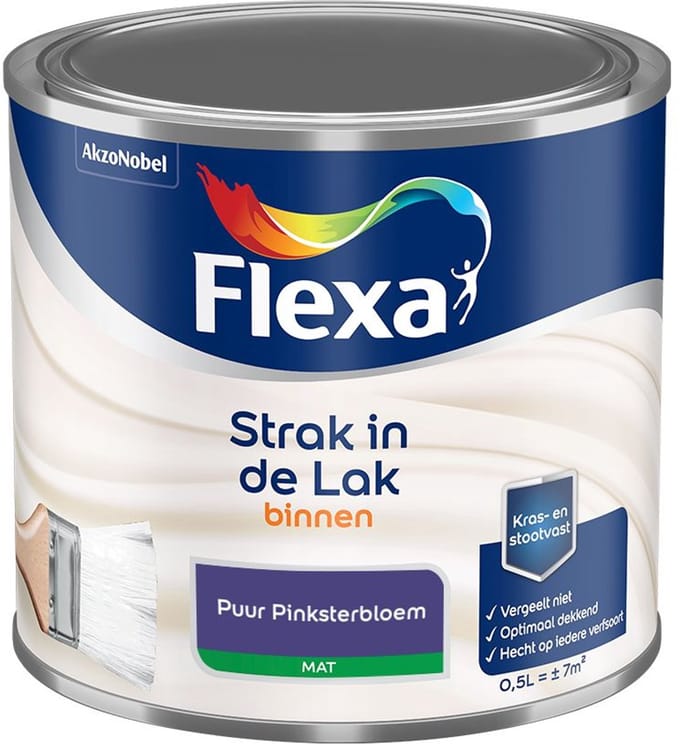 Flexa - Strak In De Lak Binnenlak Mat - Puur Pinksterbloem - Mengverf - 500 Ml