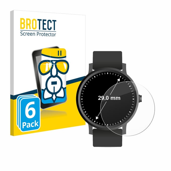 Screenprotector 6 Stuks voor Horloges (Rond, ø: 29 mm) Beschermglas transparant