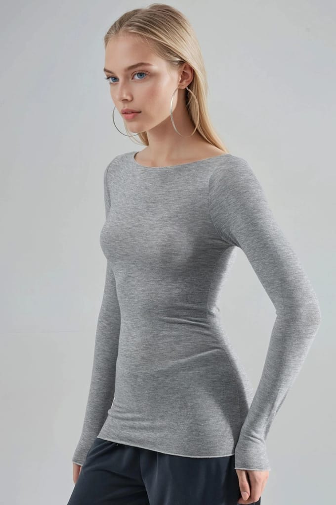 Bootsneck Lange Mouwen Lichtgewicht Blouse