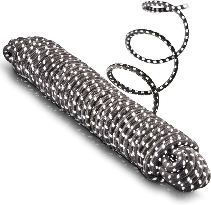 Spanrubber - Spankoord Bungee - Lading Zekeren - Reflecterend - 1000 x 8 mm - Zwart