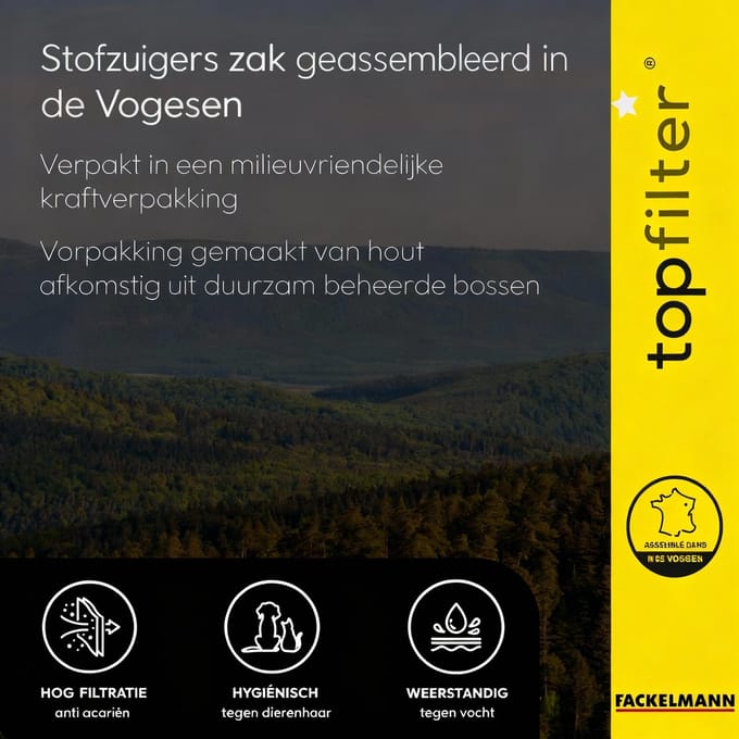 Set van 8 Bosch en Siemens TopFilter stofzuigerzakken