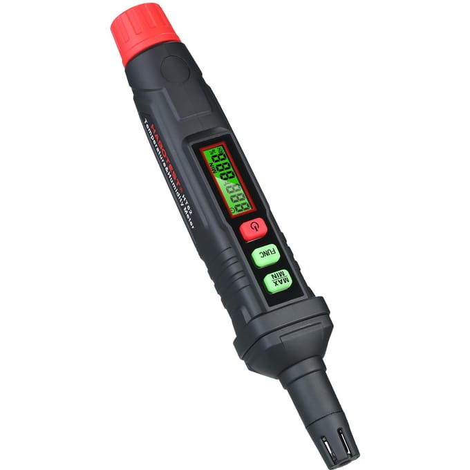 HABOTEST 4-in-1 Digitale Psychrometer Draagbare Thermo-Hygrometer Mini Temperatuur- en Vochtigheidsmeter