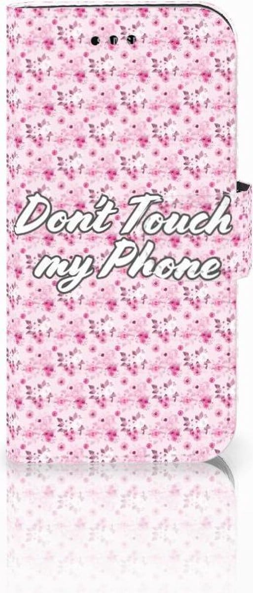 Samsung Galaxy A3 2017 Portemonnee Hoesje Flowers Pink DTMP