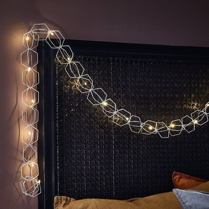 Markslöjd LED lichtketting Serve, 20-lamps, zilver